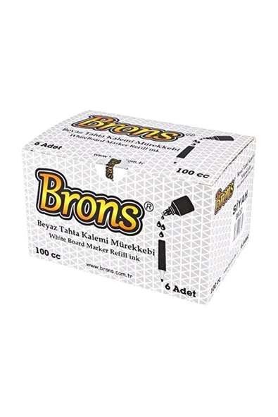 Brons Tahta Kalem Mürekkebi 100 Cc Siyah Br-353 (6 LI PAKET) tkm ürün görseli 1