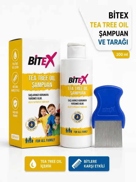Bitex - Çay Ağacı Özlü Şampuan (Tarak Hediyeli) ürün görseli 1
