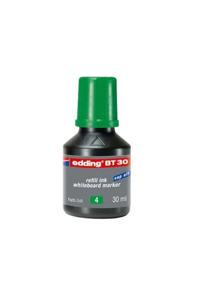 Edding Silinebilir Beyaz Tahta Kalemi Mürekkebi Yeşil 30ml Flipchart Kalemi Mürekkebi tkm ürün görseli 1