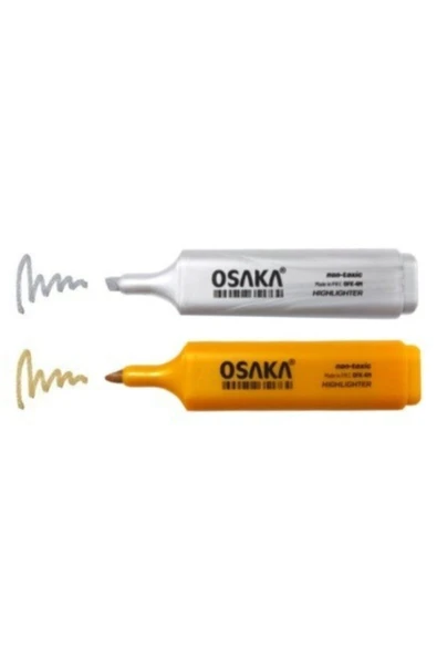 Osaka Metalik Fosforlu Kalem 2 Renk (ALTIN GÜMÜŞ) F.k ürün görseli 1