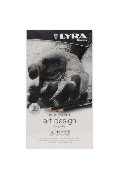 LYRA Supertrend Rembrandt Art Design Profesyonel Dereceli Kalem Karakalem Eskiz Çizim Seti 12'li Metal Ku ürün görseli 1