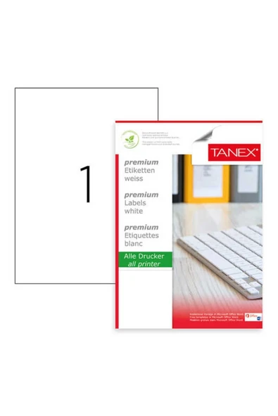 Tanex A4 Tw-2000 Lazer Etiket, Standart Ölçü 210297 Mm ürün görseli 1