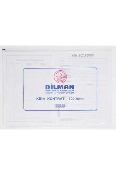 Dilman KİRA KONTRATI 100'LÜ ürün görseli 1