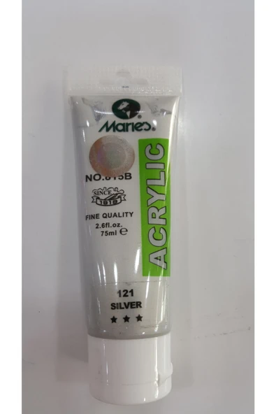 Maries Akrilik Boya 75 Ml Sılver 121 ürün görseli 1