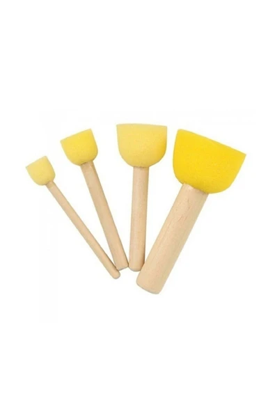 Apiko Shop Patpat Fırça 4lü Set Patpat Boyama Seti ürün görseli 1