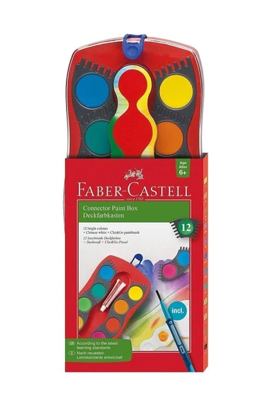 Faber Castell Değiştirilebilir Tablet Suluboya 12 Renk ürün görseli 1