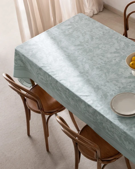 Madame Coco Dorya Polycotton Masa Örtüsü - Haki - 160x160 cm ürün görseli 1