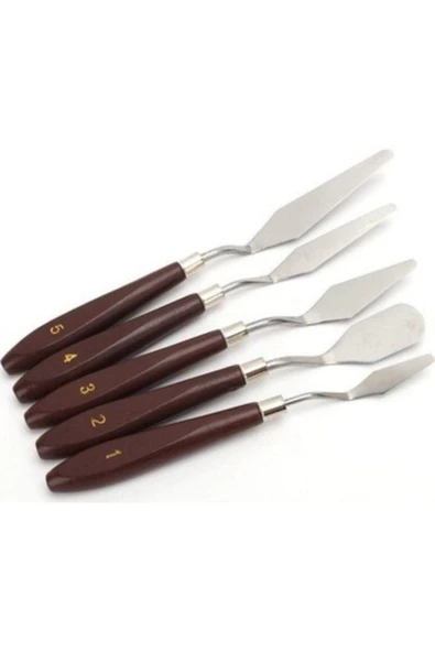 SENİNDÜŞLERİN - Resim Spatula Seti, Metal Spatula 5'li (painting Knife) ürün görseli 1