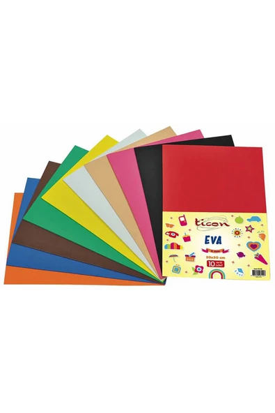 Ticon Eva Yapışkanlı 20X30 cm 2 mm 10 Renkli 79169 ürün görseli 1