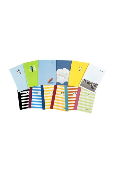 Komeks A5 Kaye Defter (dikişli) Karton Kapak Çizgili 60 Yaprak Asorti Tekli (1 Adet) ürün görseli 1