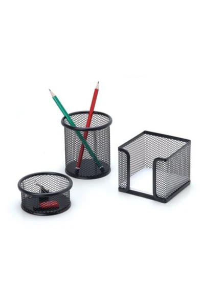 Südor Siyah Tel 3 Lü Masaüstü Organizer ürün görseli 1