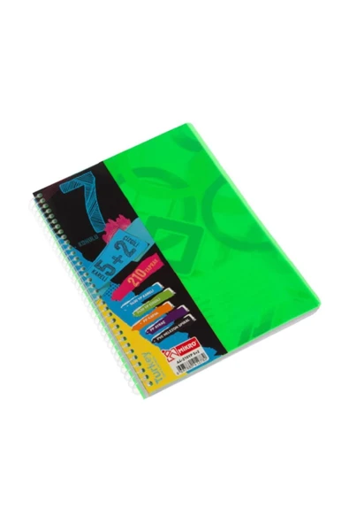 Mikro A-4 Eko 5+2 Ayraçlı Defter Plastik Kapak 210 Yaprak A4210E52 ürün görseli 1