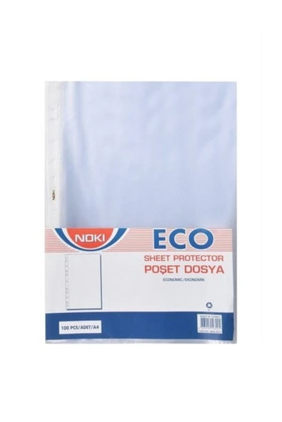 Noki Eco A4 Beyaz Kenarlı Delikli Poşet Dosya Ekoomik Gömlek Föy 30 Paketli Koli ürün görseli 1
