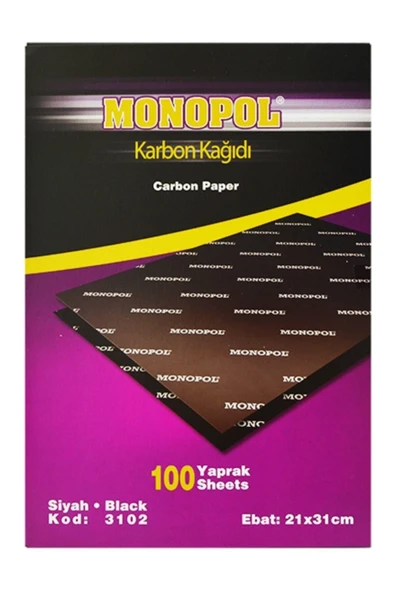 Monopol 3102 A4 Karbon Kağıdı Siyah 5 Li (5 Adet) ürün görseli 1