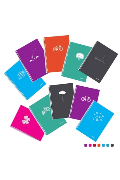 Mopak Pastel Spiralli PP Kapak A4 72 yp Çizgili Defter ürün görseli 1