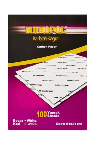 Monopol Karbon Kağıdı 100 Lü A4 Beyaz 3105 - 100'lü Paket ürün görseli 1