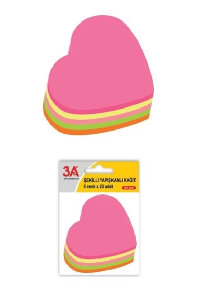3A Kalpli Post It, Renkli Yapışkanlı Not Kağıdı ürün görseli 1