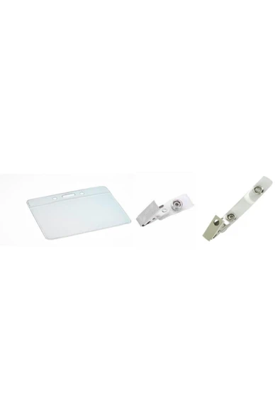 Mapi Yatay Yaka Kartlığı (7.5cm-9cm), Sarf Metal Ve Plastikten Klips. 2 Adet Kartlık, 2 Adet Klips. ürün görseli 1