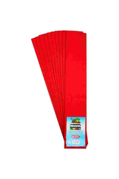 Nova Color Krapon Kağıdı Kırmızı 10lu Nc-339 ürün görseli 1