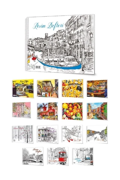 Elif Kırtasiye 15 Yaprak Resim Defteri Orta Boy Spiralli Karton Kapak 23 X 35 cm ürün görseli 1