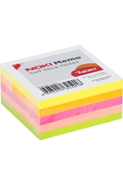 Noki Memo Neon Küp Yapışkanlı Not Kağıdı 250 Yaprak 50 x 50 mm ürün görseli 1