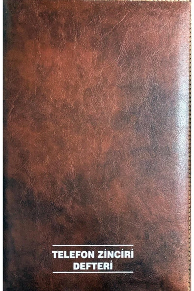 Gülpaş Telefon Zinciri Defteri Ciltli 100 Yp.suni Deri 22x32 Cm ürün görseli 1