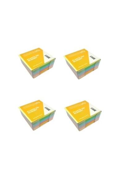MEKAFİX Plastik Kutulu Renkli Küp Blok 8.5x8.5cm 4 Adet Kx ürün görseli 1