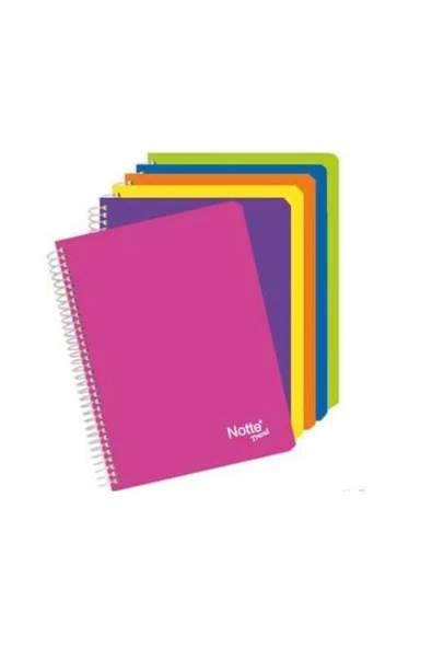 Nova A-4 Spiralli Defter Plastik Kapak Helezon Çizgili 72 Yaprak 72/1 DFN-2817 12 Li (1 Paket 12 Adet) ürün görseli 1