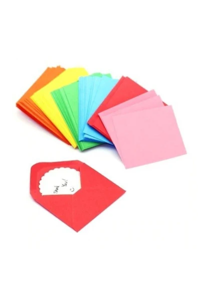 Doğan Dogan 7x9cm Karışık 10 Renkli Zarf - 10'lu Paket ürün görseli 1
