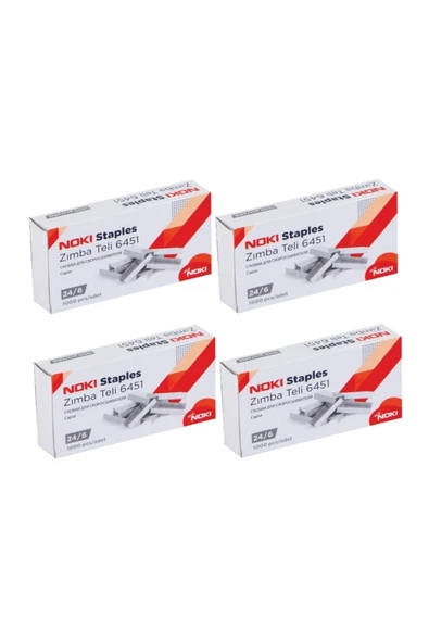 Noki Büyük Zımba Teli No:24/6 1000'li X 4 Paket ürün görseli 1