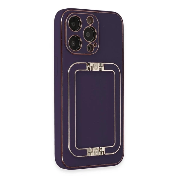 Apple İphone 13 Pro Max Kılıf Coco Elit Kapak - Derin Mor - Resim 2