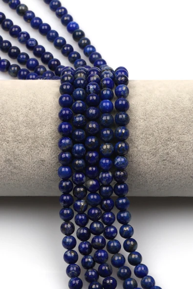 Lapis Lazuli (AA Kalite) Doğal Taş Dizi 6 mm Küre Kesim - DZ-1109 ürün görseli 1