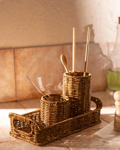Madame Coco Tomber Organizer - Naturel - Resim 2