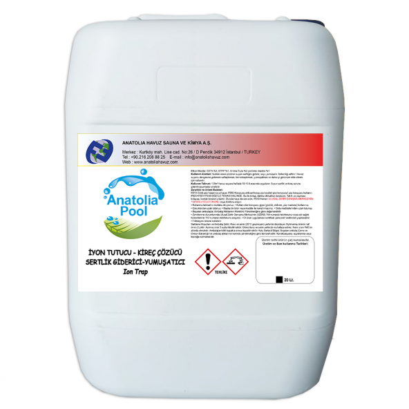 Anatolia Pool İyon Tutucu / Kireç Çözücü / Sertlik Giderici 20 Lt (Ion Trap) ürün görseli 1