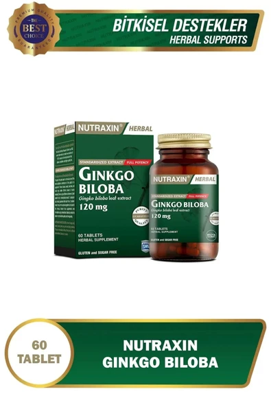 Nutraxin Ginkgo Biloba 60 Tablet ürün görseli 1