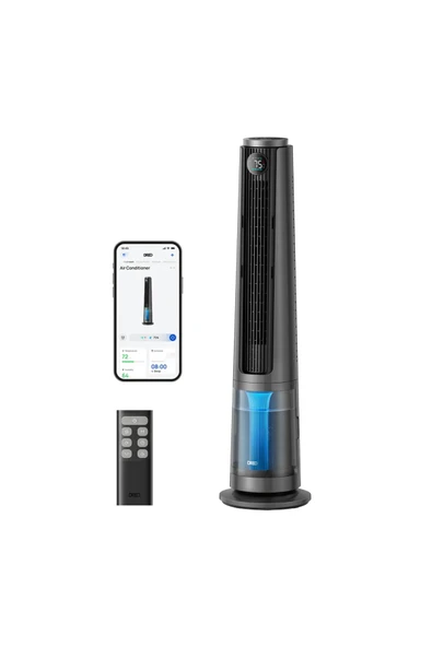 DREO TurboCool 765S Buharlı Sessiz Serinletici Fan 6 Litre Tanklı Siyah ürün görseli 1