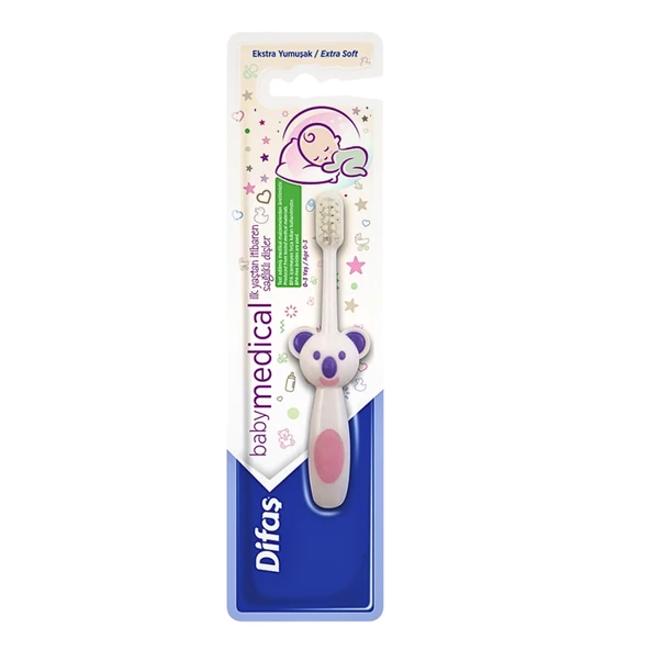 Difaş Baby Med Bebek Extra Soft Diş Fırçası 0+ Yaş 1 Adet ürün görseli 1