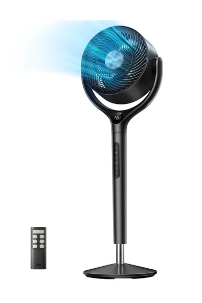 DREO Turbopoly Circulator Fan 362 Ayaklı Sessiz Hava Sirkülatörü Siyah ürün görseli 1