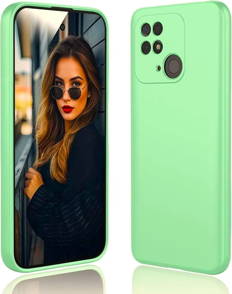 Redmi 10c su yeşili slikon kılıf ürün görseli 1