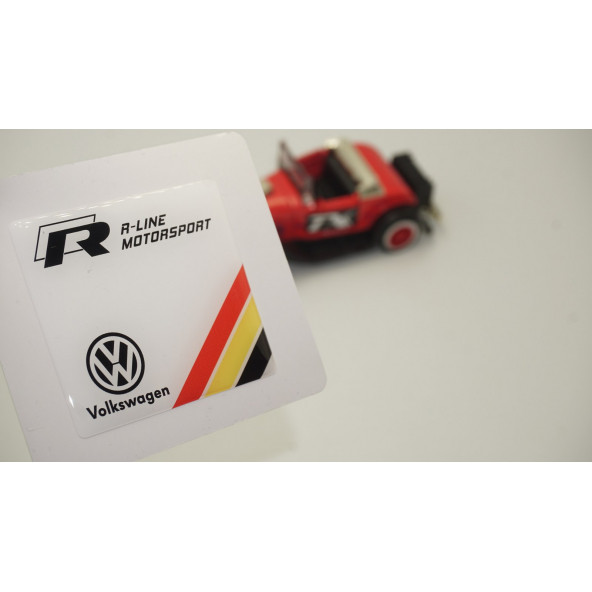 Volkswagen R Line Motorsport Logo Damla Silikon Plaka Logo Arma Amblem Yeni Stil ürün görseli 1