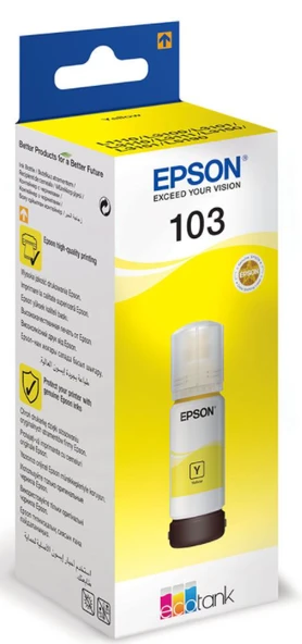 EPSON 103 ECOTANK SARI ŞİŞE MÜREKKEP (C13T00S44A) ürün görseli 1