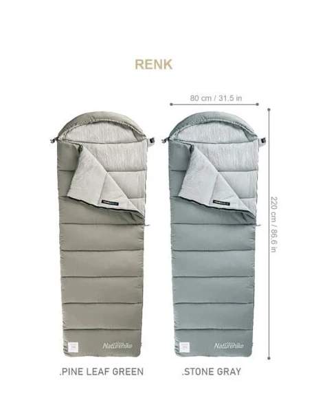 Naturehi̇ke M300 -13 Derece Gri̇ Uyku Tulumu ürün görseli 1