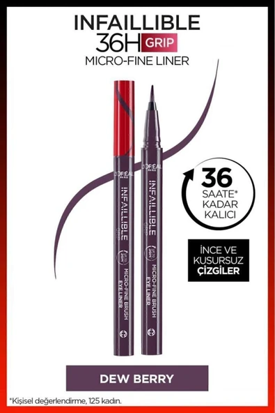 L'OREAL PARİS L'oréal Paris Infaillible 36h Grip Micro Fine Eyeliner 04 Dew Berry ürün görseli 1