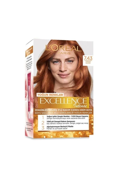 L'OREAL PARİS Excellence Intense 7.43 Tarçın Bakır Saç Boyası ürün görseli 1