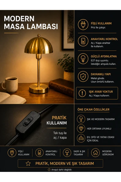 Lumexx  YENİ LUNGO ESKİTME MASA LAMBASI ürün görseli 1