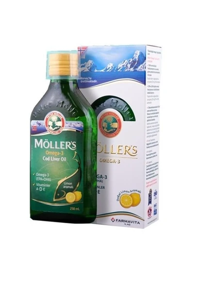 Möller's Omega 3 Limonlu Balık Yağı Şurubu 250 ml ürün görseli 1