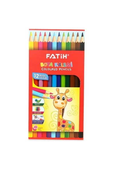 12'li Uzun Boy Kuru Boya 12 Renk Kuru Boya Kalemi 17,5cm ürün görseli 1