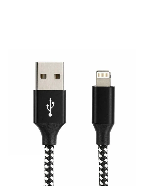 Vcom Cu251 Lightning To Usb 3 Metre 12W (5V-2.4A) Örgülü Şarj Kablosu ürün görseli 1