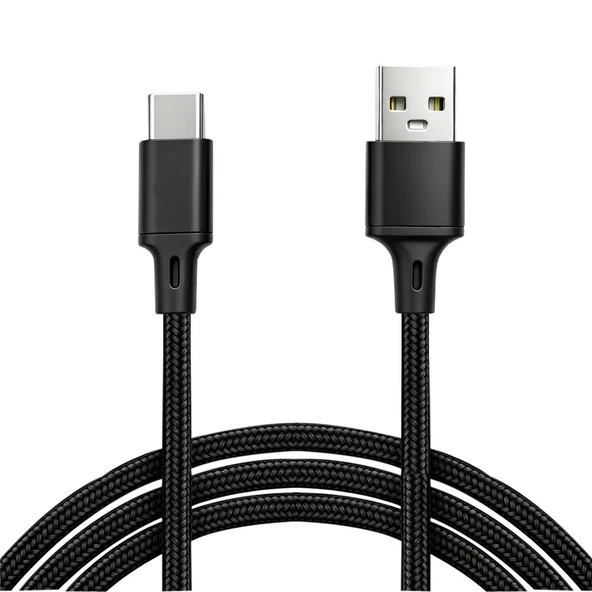 Vcom Cu252 Type-C To Usb 3 Metre 15W (5V-3A) Örgülü Şarj Kablosu ürün görseli 1