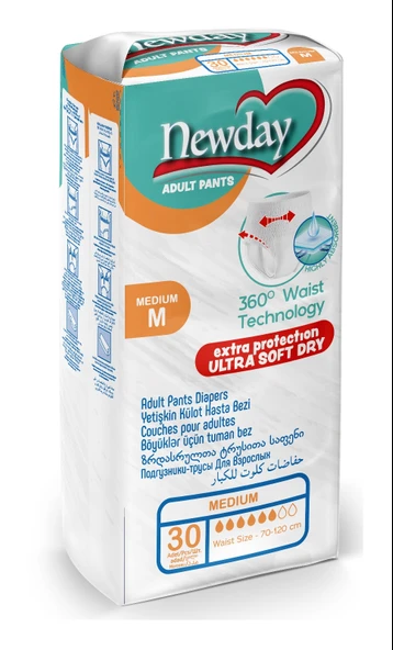 Newday Emici Külotlu Hasta Bezi Medium Orta boy 30 Adet ( M ) ürün görseli 1
